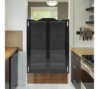 ROBAUN Porta a battente interna con cerniere in metallo, porta a mezza barra con chiusura automatica, porte doppie bidirezionali for casa, cucina, scale, camera da letto, negozio(Black,28x37in)