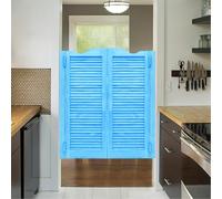 ROBAUN Porta a battente interna con cerniere in metallo, porta a mezza barra con chiusura automatica, porte doppie bidirezionali for casa, cucina, scale, camera da letto, negozio(Blauw,36x34in)
