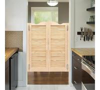 ROBAUN Porta a battente interna con cerniere in metallo, porta a mezza barra con chiusura automatica, porte doppie bidirezionali for casa, cucina, scale, camera da letto, negozio(Wood Color,28x30in)