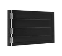 ROBAUN Porte a battente, porta a battente in legno massello for saloon, porta interna for bar, corridoio, cucina, bar, pub, ingresso, porte singole olandesi con 3 cerniere a molla(Black,35.4x23.6in)