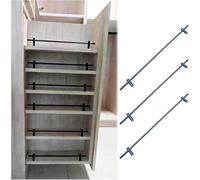 ROBAUN Set di binari for scaffali da 3 pezzi for libreria domestica, conservazione del vino, vetrina, binario for galleria, binario antiribaltamento(Gray,28"/71cm)