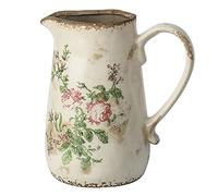 ROBAUN Vaso in Ceramica in Stile Rustico, Vaso da Tavolo da Pranzo Creativo con Manico, Vaso da Fiori for la Decorazione Domestica, Alto 7,1"