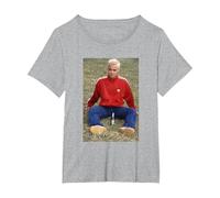 Robbie Williams di Take That nel 1995 di Andy Willsher Maglietta, Donna Plus-Size, Grigio Melange, 1X