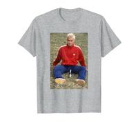 Robbie Williams di Take That nel 1995 di Andy Willsher Maglietta, Uomo, Grigio Melange, 5XL