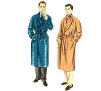 Robe Da Notte Da Uomo Anni '50 - Bust=38" - 40" (97cm-102cm)