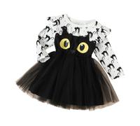 Robe Tutu d'halloween pour Bébé Fille Costume da Vampiro Abito di Halloween per Ragazze Abbigliamento Bambino Vetement Bebe Jupe Plissée Mi Longue Enfants Bambine 3 Mesi 12 Anni