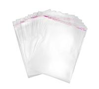 Robell 300 Pezzi Sacchetti di cellophane Trasparente, Involucri Autoadesivi Aigillanti Piatto,Plastica Alimenti Sacchetto (13x15 cm)