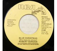 ROBER GORDON 45 Blue Christmas Single Promo White Label MINT