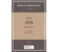 Robert Althann Job (Tascabile) Biblia Hebraica Quinta