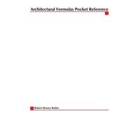 Robert Brown Butler Architectural Formulas Pocket Reference (Tascabile)
