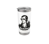 Robert Burns "RockStar" Poeta Design Bicchiere termico in acciaio inox doppia parete