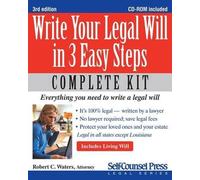 Robert C Waters Write Your Legal Will in 3 Easy Steps (Mixed Media Product)