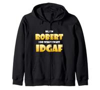 Robert Costume IDGAF Funny Meme Halloween Robber Costume Rob Felpa con Cappuccio