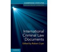 Robert Cryer International Criminal Law Documents (Tascabile)