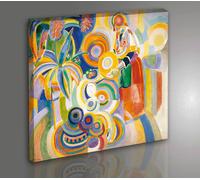 Robert Delaunay Donna Portoghese Quadro Stampa su Tela Cotone Vernice Pennellate