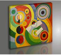Robert Delaunay Rythme Joie de Vivre Quadro Stampa su Tela Vernice Pennellate
