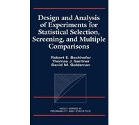 Robert E. Bechh Design and Analysis of Experiments for Statis (Copertina rigida)