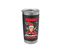 Robert fa il nome magico di Natale Robert Gnome Bicchiere termico in acciaio inox doppia parete