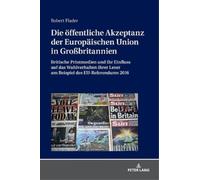 Robert Flader Die oeffentliche Akzeptanz der Europaeischen Un (Copertina rigida)
