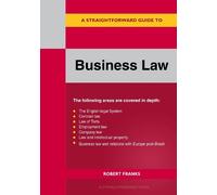 Robert Franks A Straightforward Guide to Business Law 2023 (Tascabile)