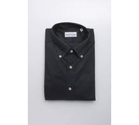 Robert Friedman Black Cotton Men Shirt - XXL