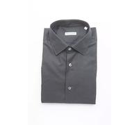Robert Friedman Black Cotton Men's Slim Shirt - XL