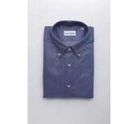 Robert Friedman Blue Cotton Men's Shirt - M