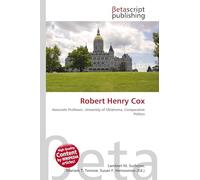 Robert Henry Cox: Associate Professor, University of Oklahoma, Comparative Politics