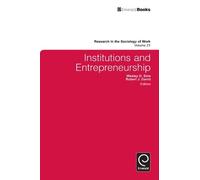 Robert J. David Institutions and Entrepreneurship (Copertina rigida)