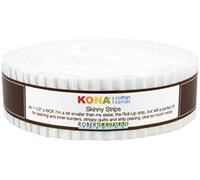 Robert Kaufman SS-102-40 40 pezzi Skinny strisce cotone tinta unita, cenere, 1.5Wx44L