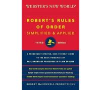 Robert McConnell Webster's New World Robert's Rules Of Order Simpl (Tascabile)