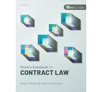 Robert Merkin KC Séverine Saintier Poole's Casebook on Contract Law (Tascabile)