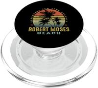 Robert Moses Beach Retro Palm Sunset - Design per amanti della spiaggia PopSockets PopGrip per MagSafe