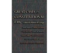 Robert P. George Great Cases in Constitutional Law (Tascabile)