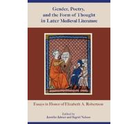 Robert Pasnau Gender, Poetry, and the Form of Thought in Late (Copertina rigida)