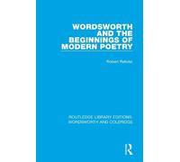 Robert Rehder Wordsworth and Beginnings of Modern Poetry (Tascabile)