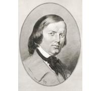 Robert Schumann 1810 - 1856. compositore tedesco e un influente critico musicale. Illustrazione di Gordon Ross artista e illustratore americano (1873-1946) da Living Biographies of Great Composers