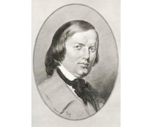 Robert Schumann 1810 - 1856. compositore tedesco e un influente critico musicale. Illustrazione di Gordon Ross artista e illustratore americano (1873-1946) da Living Biographies of Great Composers