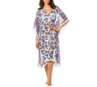 Roberta Roller Rabbit Kaftan Asia Blu Reale Donna XS/S $195 NUOVO