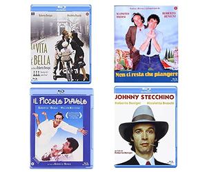 Roberto Benigni Collection Blu Ray - Johnny Stecchino, Il piccolo diavolo, Non ci resta che piangere, La vita è bella 4 Blu Ray Edizione Italiana