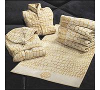 Roberto Cavalli Accappatoio di Spugna Cocco Gold-S/M