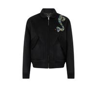 Roberto Cavalli - Black Bomber Jacket With Snake Embroidery - - Jackets - Uomo - Nero - L