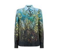 Roberto Cavalli, ,Blouses & Shirts ,Donna ,Verde ,M Camicia in Seta con Stampa Eden