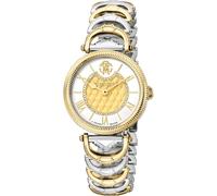 Roberto Cavalli by Franck Muller - Orologio da polso da donna al quarzo Moda bracciale e cassa in Acciaio INOX di colore Oro display analogico grigio - RV1L138M0051