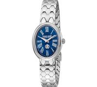 Roberto Cavalli by Franck Muller - Orologio da polso da donna al quarzo Moda bracciale e cassa in Acciaio INOX di colore Grigio display analogico blu - RV1L196M0041