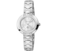 Roberto Cavalli by Franck Muller - Orologio da polso da donna al quarzo Moda bracciale e cassa in Acciaio INOX di colore Grigio display analogico grigio - RV1L180M0011