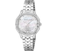 Roberto Cavalli by Franck Muller - Orologio da polso da donna al quarzo Moda bracciale e cassa in Acciaio INOX di colore Grigio display analogico grigio - RV1L225M0041