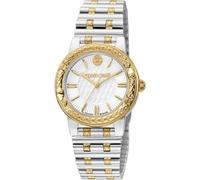 Roberto Cavalli by Franck Muller - Orologio da polso da donna al quarzo Moda bracciale e cassa in Acciaio INOX di colore Oro display analogico grigio - RV1L188M0081