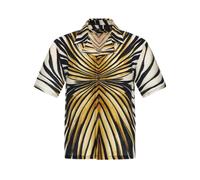 Roberto Cavalli - Camicia con Stampa Oro e Colletto Bowling - - Shirts - Uomo - Multicolore - M