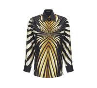 Roberto Cavalli - Camicia in Seta con Stampa Oro - - Blouses & Shirts - Donna - Multicolore - S